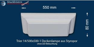 Trier 14/500x500-1 Stucklampe ohne LED-s