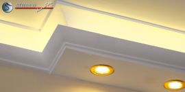 Indirekte Deckenbeleuchtung mit Stuckleisten Styropor