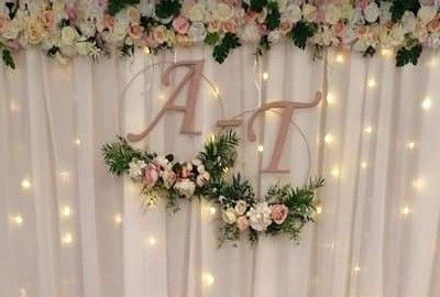 Dekoration zur Hochzeit mit Monogramm A-T
