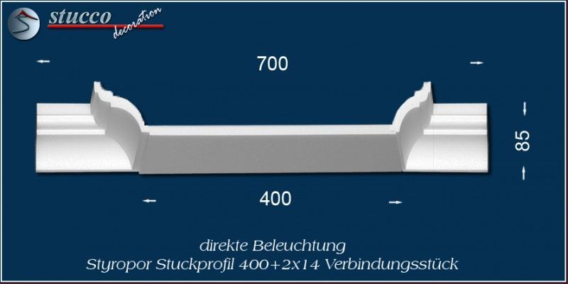 Verbindungsstück für direkte Beleuchtung Trier 400+2x14