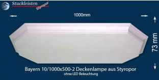 Bayern 10/1000x500-2 Stucklampe ohne LED-s