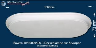Bayern 10/1000x500-3 Deckenbeleuchtung ohne LED-s