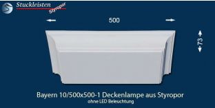 Bayern 10/500x500-1 Stucklampe ohne LED-s 