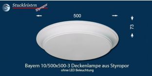 Bayern 10/500x500-3 Lampenkörper ohne LED Beleuchtung