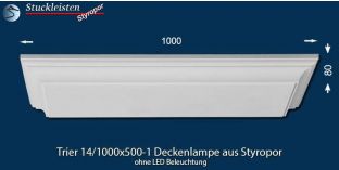 Trier 14/1000x500-1 Deckenbeleuchtung ohne LED-s