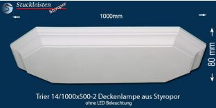 Trier 14/1000x500-2 Stucklampe ohne LED-s