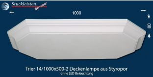 Trier 14/1000x500-2 Stucklampe ohne LED-s