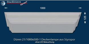 Düren 21/1000x500-1 Lampenkörper ohne LED-s