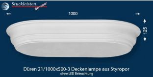 Düren 21/1000x500-3 Stucklampe ohne LED-s