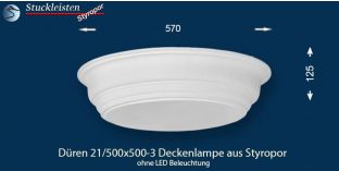 Düren 21/500x500-3 Deckenlampe ohne LED-s