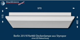 Berlin 201/970x460 Deckenleuchte ohne LED-s