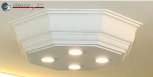 Deckenlampe mit LED Einbaustrahler Düren 21/500x500-2