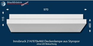 Innsbruck 214/970x460 Deckenlampe ohne LED-s