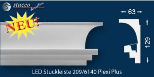 Deckenprofile für LED Streifen Dortmund 209 PLEXI PLUS