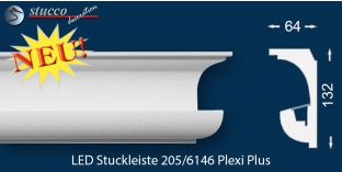 LED Stuckleiste für indirekte Beleuchtung München 205 Plexi Plus