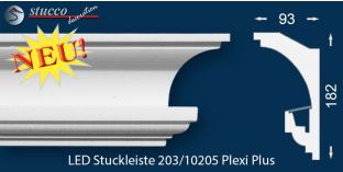 Deckenprofil für LED Strips Hamburg 203 Plexi Plus