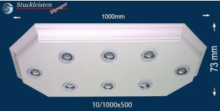 LED Stucklampe mit LED Spots Bayern 10/1000x500-2