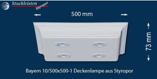 LED Stucklampe mit Deckenspots Bayern 10/500x500-1