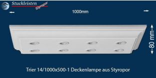 LED Deckenlampe mit LED Spots Trier 14/1000x500-1