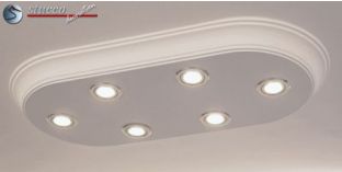 Einbaurahmen für LED Spot Deckenleuchte kippbar chrom