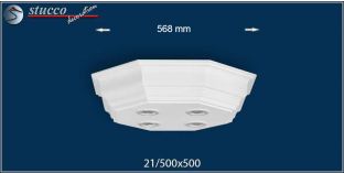 Deckenlampe mit LED Einbaustrahler Düren 21/500x500-2