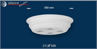 Design Stucklampe mit LED Spots Düren 21/500x500-3
