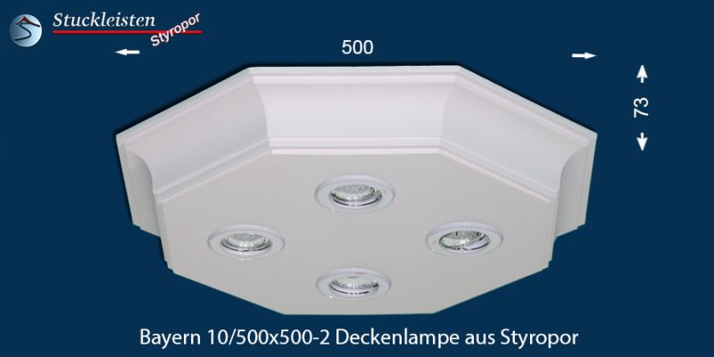 Deckenlampe mit LED Spots Bayern 10/500x500-2