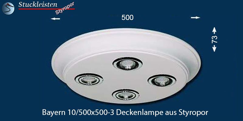 LED Deckenbeleuchtung mit LED Einbauleuchten Bayern 10/500x500-3