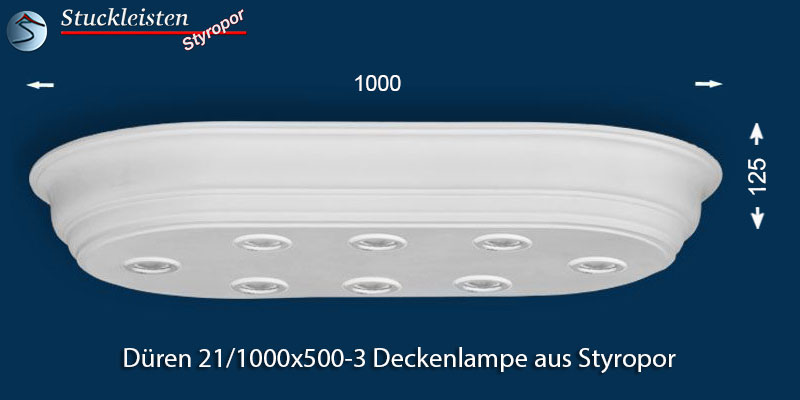 LED Stucklampe mit LED Einbauleuchte Düren 21/1000x500-3
