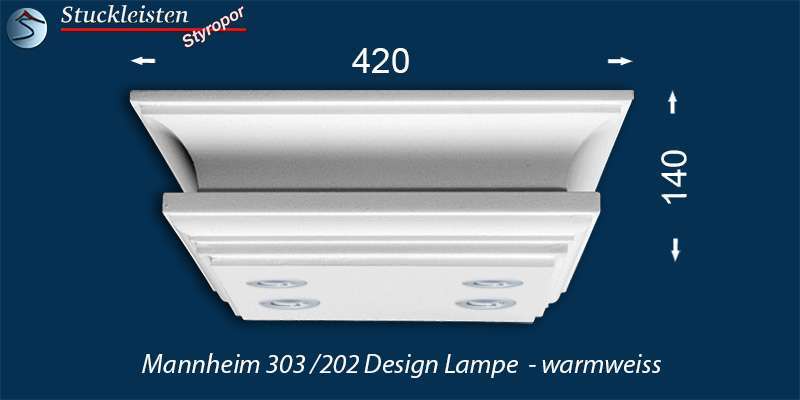 Deckenbeleuchtung mit warmweißen LED Einbauspots und LED Streifen Mannheim 303/202