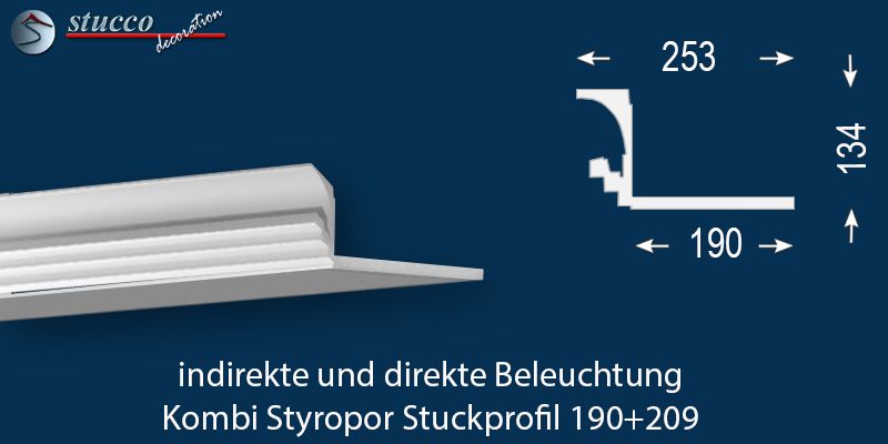 LED Deckenleiste für LED Spots und LED Streifen Dortmund 190+209