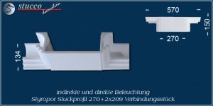 Verbindungsstück für direkte und indirekte Beleuchtung Dortmund 270+2x209