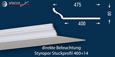 L-förmiges Stuckprofil Trier 400+14