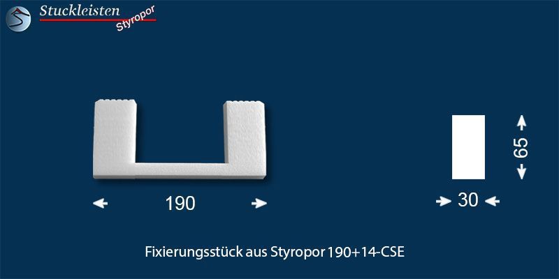 Fixierungsstück aus Styropor 190+2x14-CSE
