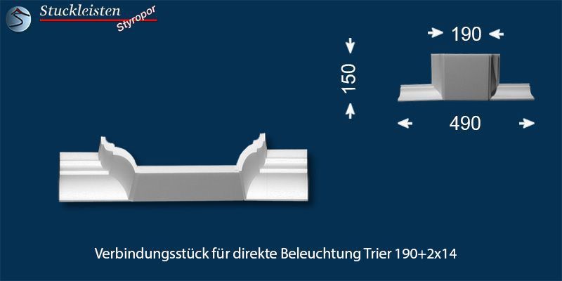 Verbindungsstück für direkte Beleuchtung Trier 190+2x14