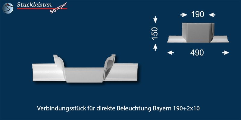 Verbindungsstück für direkte Beleuchtung Bayern 190+2x10