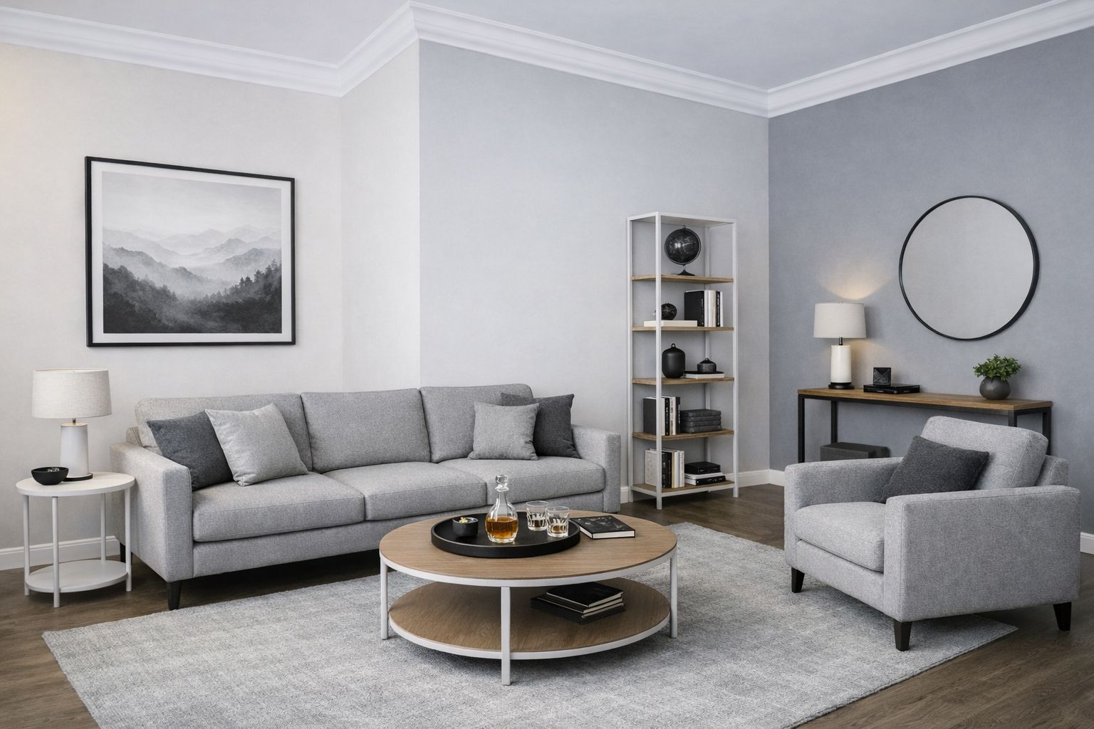 Stuckleiste aus Styropor Budapest 41 in einem modernen Wohnzimmer Stuckleiste aus Styropor Budapest 41 in einem modernen Wohnzimmer