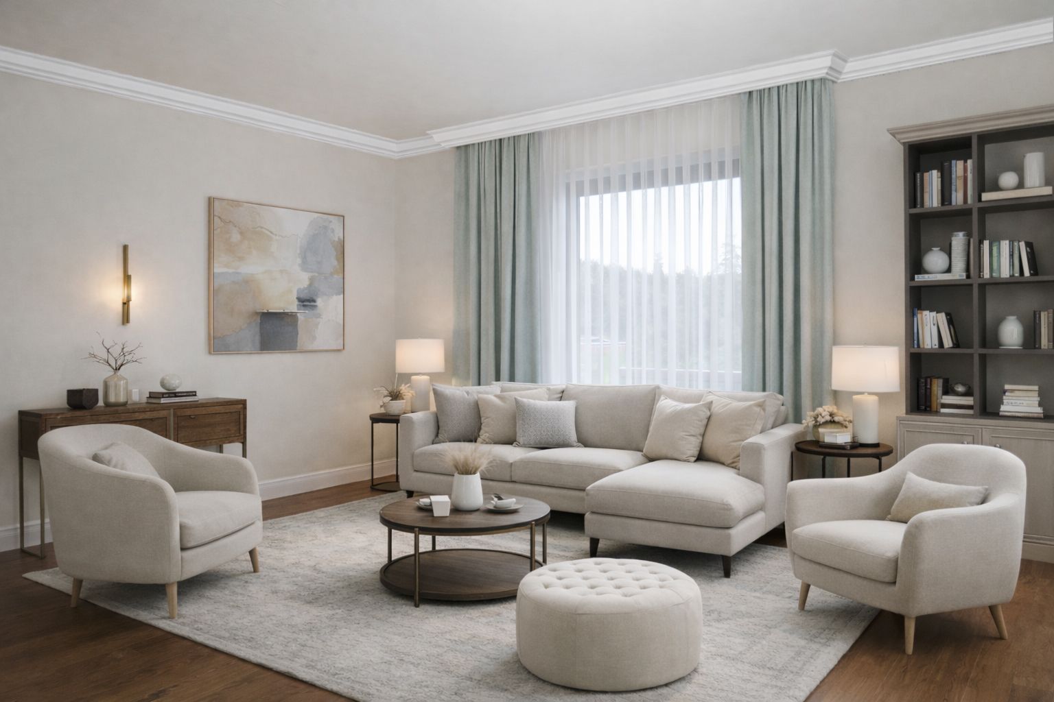 Stuckleiste aus Styropor Düren 21 in einem modernen Wohnzimmer Stuckleiste aus Styropor Düren 21 in einem modernen Wohnzimmer