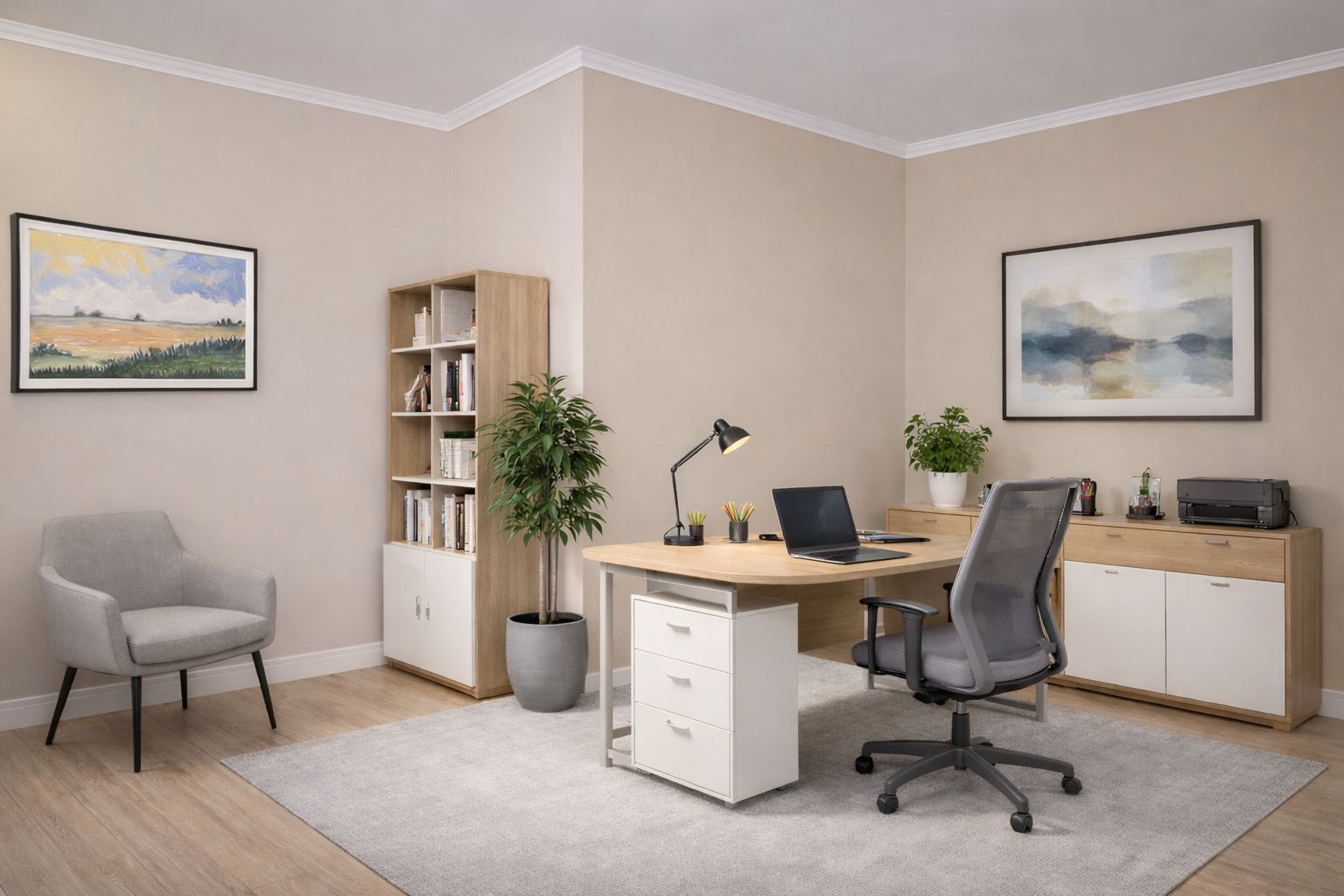 Stuckleiste im Büro oder Homeoffice