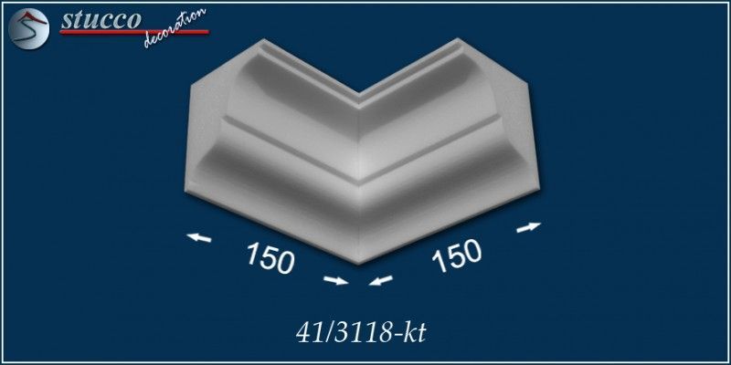 Vorhangleiste zur Stuckleiste Budapest 41 inneres Eckelement Vorhangleiste zur Stuckleiste Budapest 41 inneres Eckelement