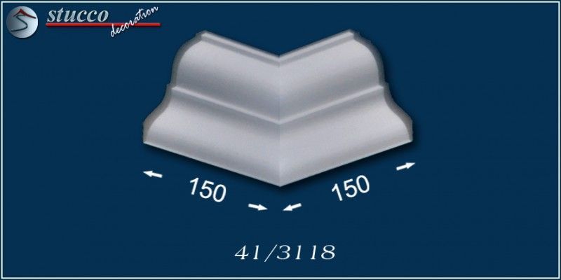 Stuckleisten aus Styropor Budapest 41 inneres Eckelement Stuckleisten aus Styropor Budapest 41 inneres Eckelement