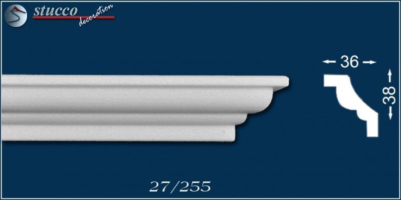 Styropor Stuckleiste Roma 27 (38 x 36 mm)