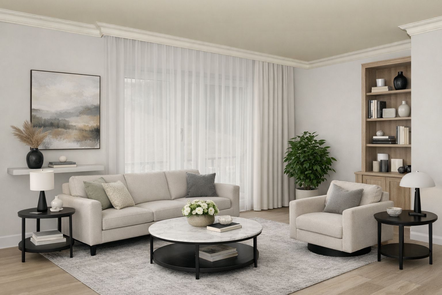 Verkleidung der Vorhangschiene mit Styropor Zierleisten