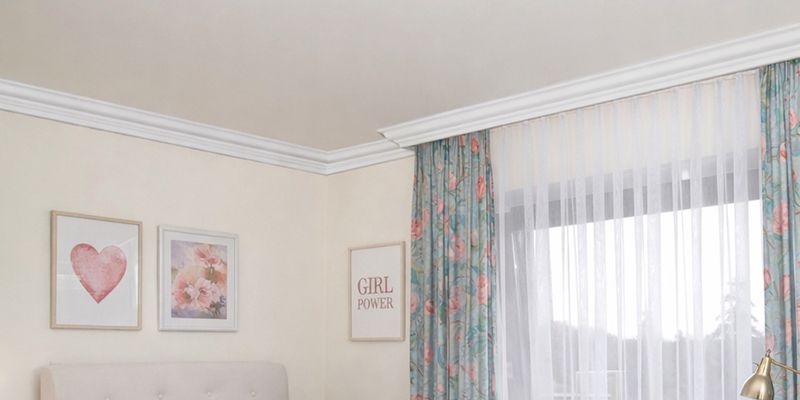 Vorhangleiste zur Stuckleiste Roma 28 äußeres Eckelement