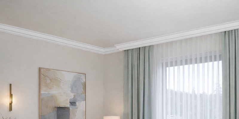 Vorhangleiste zur Stuckleiste Düren 21 äußeres Eckelement Vorhangleiste zur Stuckleiste Düren 21 äußeres Eckelement