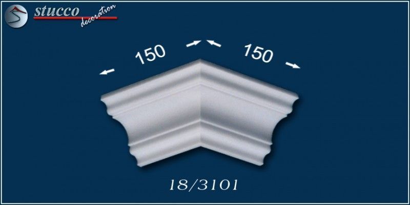 Zierleiste aus Styropor äußeres Eckelement Frankfurt 18